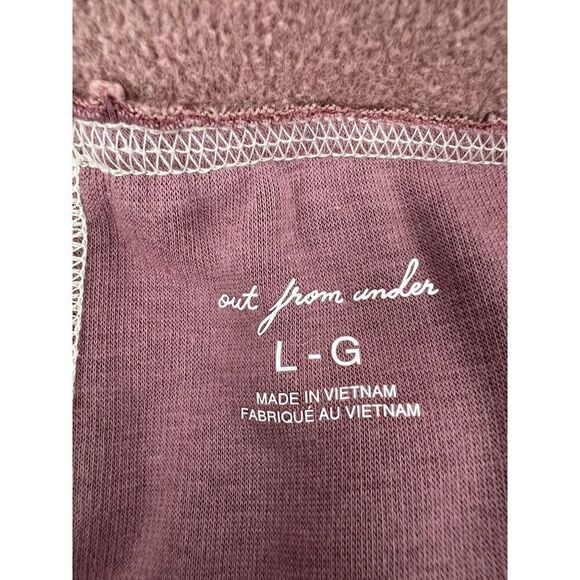 Out From Under L Pink Fleece Flared Pants Lounge Bohemian Y2K Urban Outfitters - Picture 3 of 8